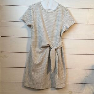 Striped Tie-Front Dress from Loft